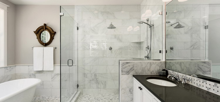 bathroom shower door installation in Norwalk