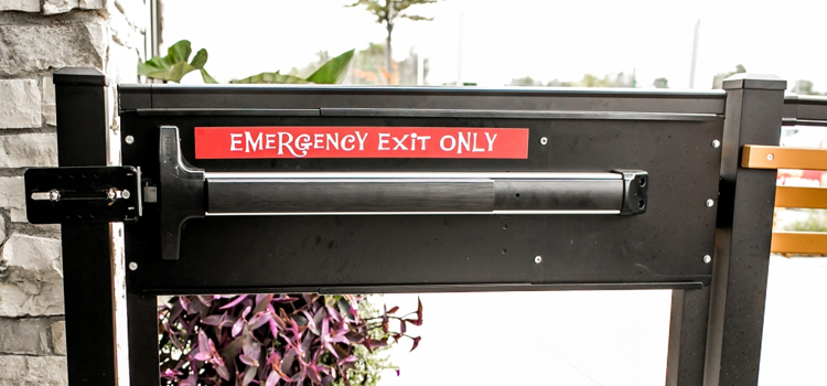 emergency push bar installation in Norwalk
